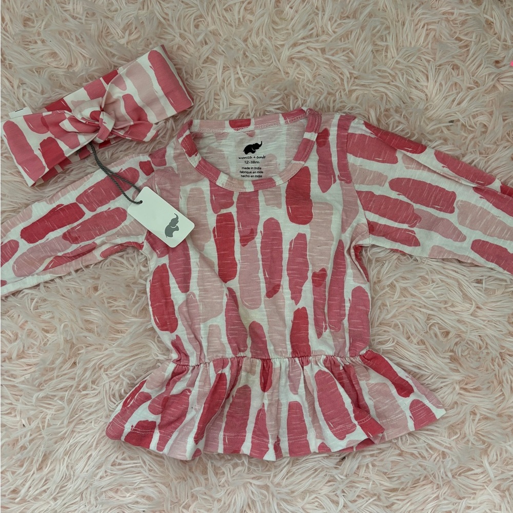 Monica & Andy ♥️ 🩷 12-18m Peplum top